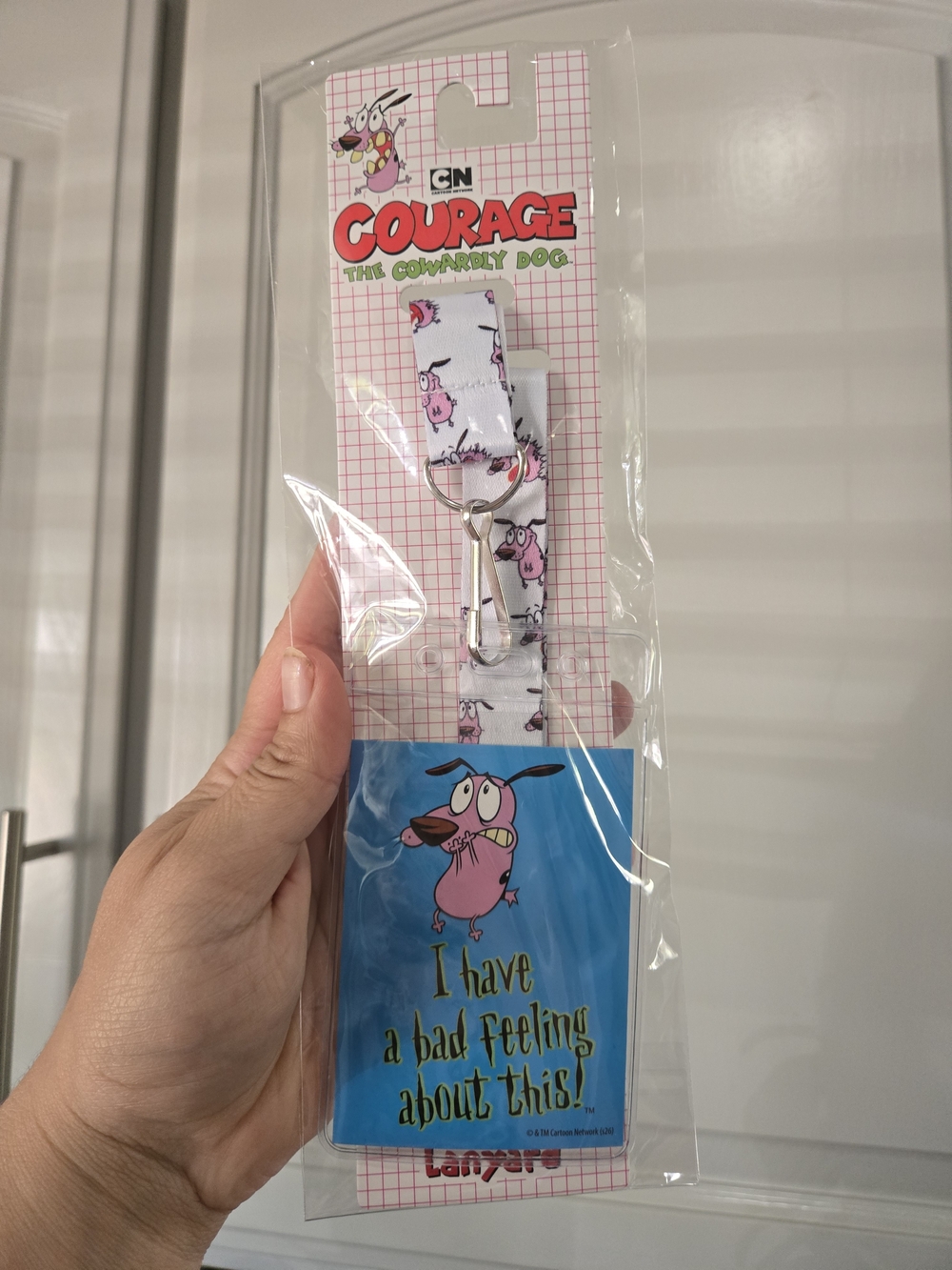 New In Package - Cartoon Network Courage The Cowardly Dog Clip Lanyard Keychain